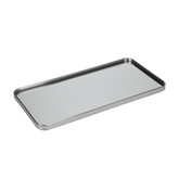 Bandeja Espelhada Retangular Prata 40cm